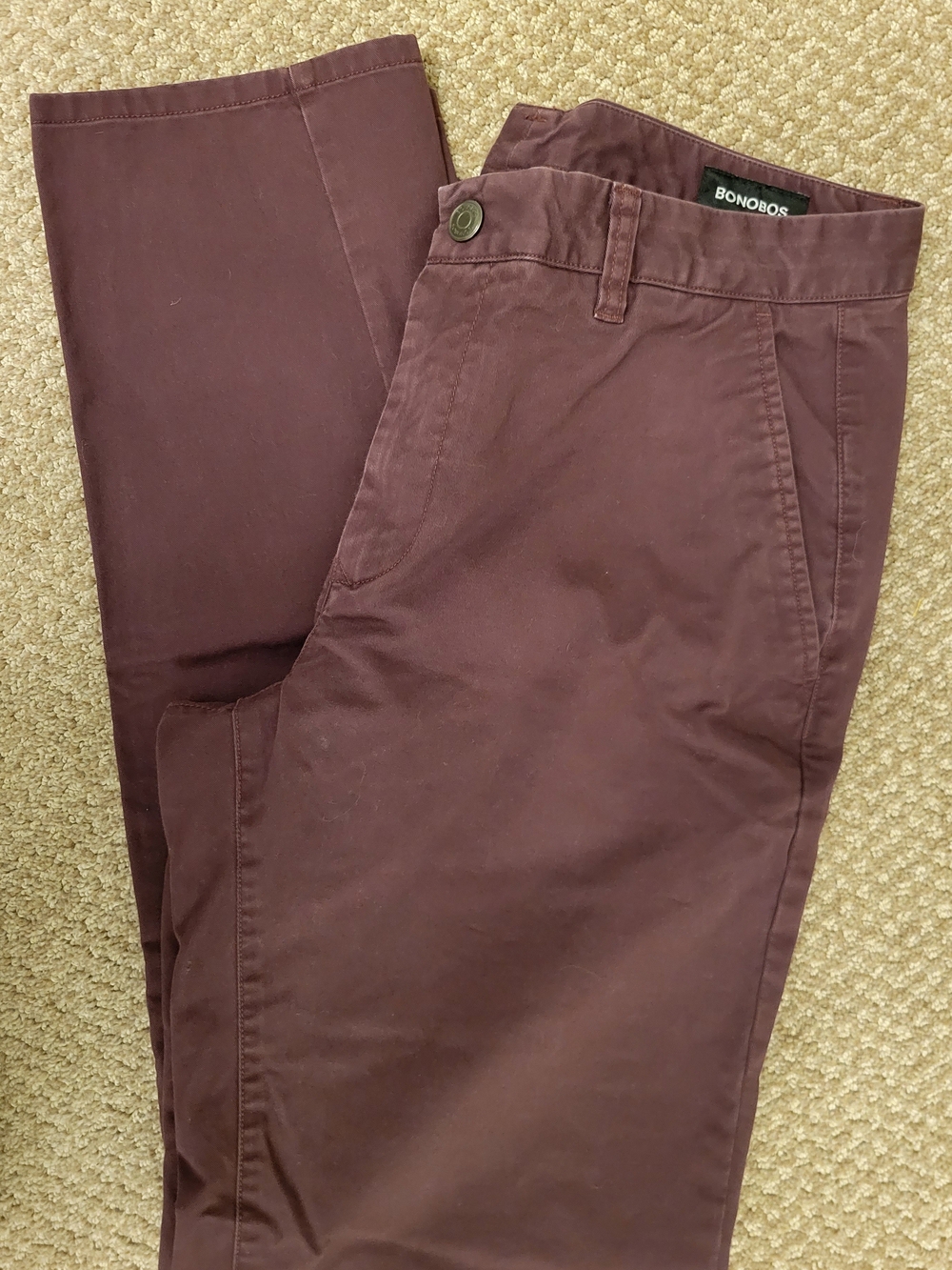 Bonobos Men's Maroon Chino Pants